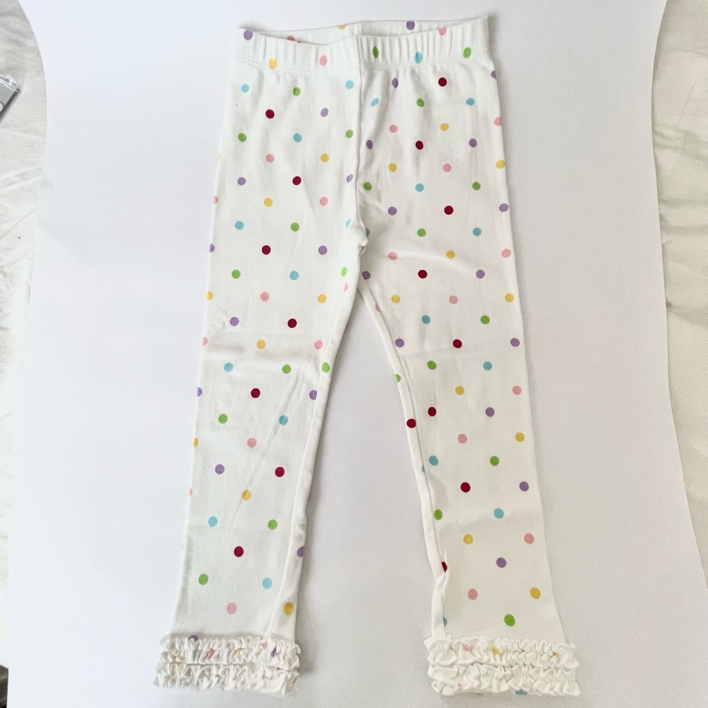Gymboree Girls Polka Dot Ivory Leggings NWT Size 4